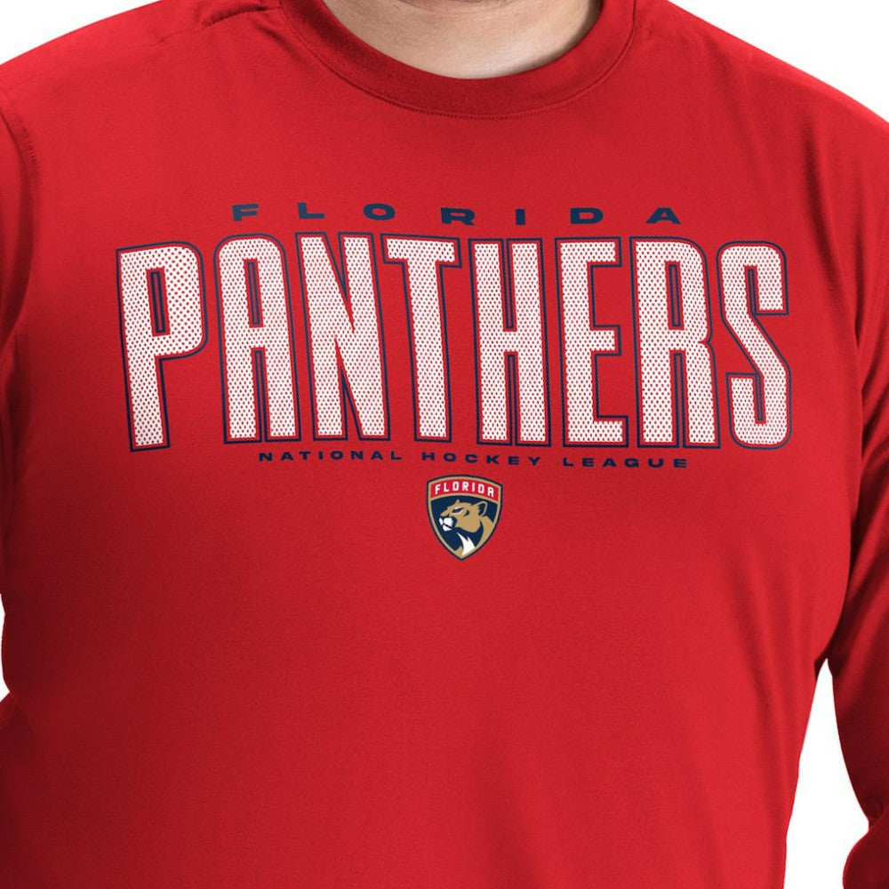 Florida Panthers G-III Sports by Carl Banks Adaptive Mesh Effect Long Sleeve T-Shirt - Red | US 203456843