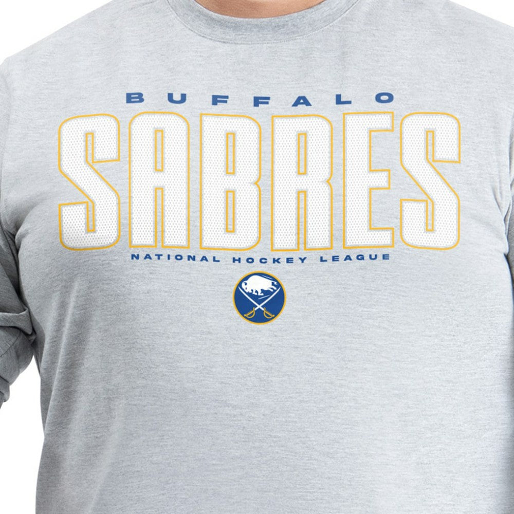 Buffalo Sabres G-III Sports by Carl Banks Adaptive Mesh Effect Long Sleeve T-Shirt - Gray | US 203456847