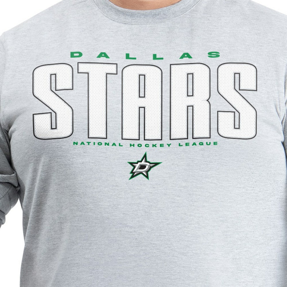 Dallas Stars G-III Sports by Carl Banks Adaptive Mesh Effect Long Sleeve T-Shirt - Gray | US 203456848