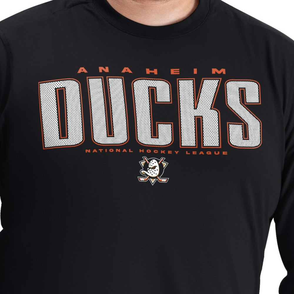 Anaheim Ducks G-III Sports by Carl Banks Adaptive Mesh Effect Long Sleeve T-Shirt - Black | US 203456852