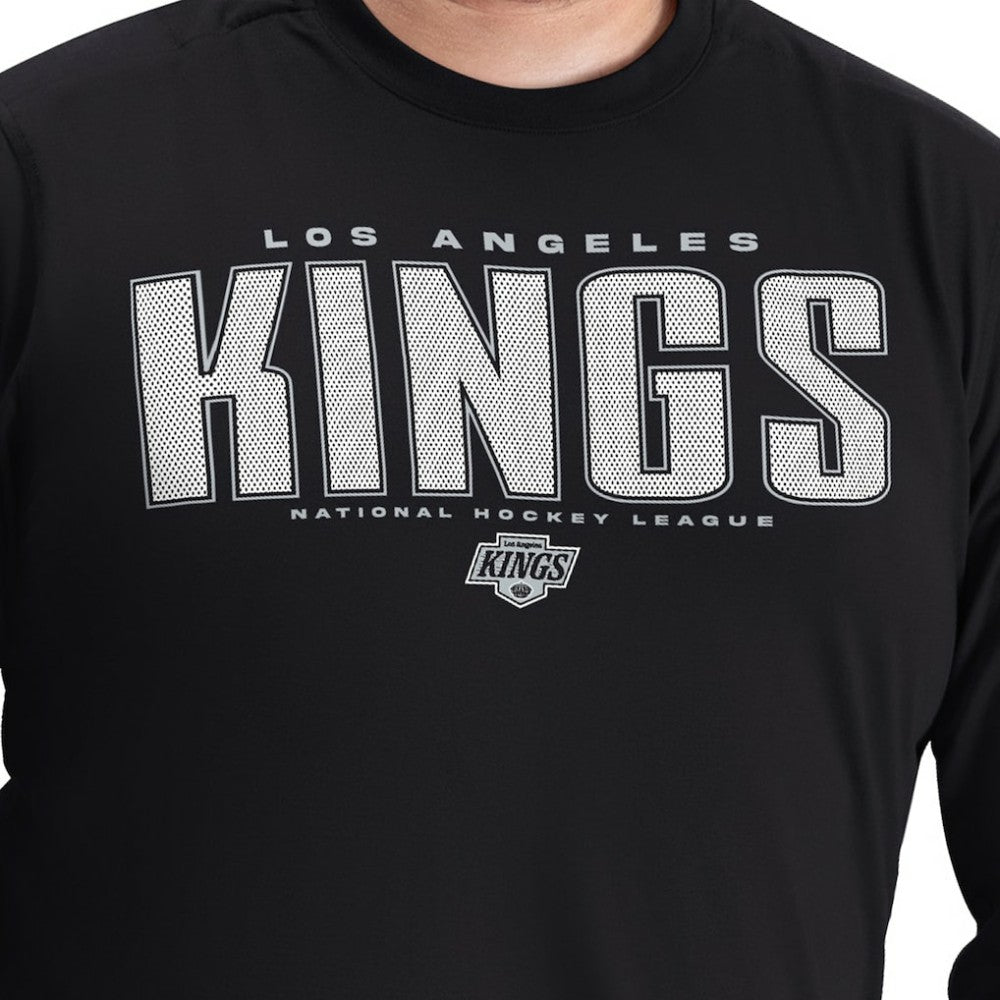Los Angeles Kings G-III Sports by Carl Banks Adaptive Mesh Effect Long Sleeve T-Shirt - Black | US 203456854