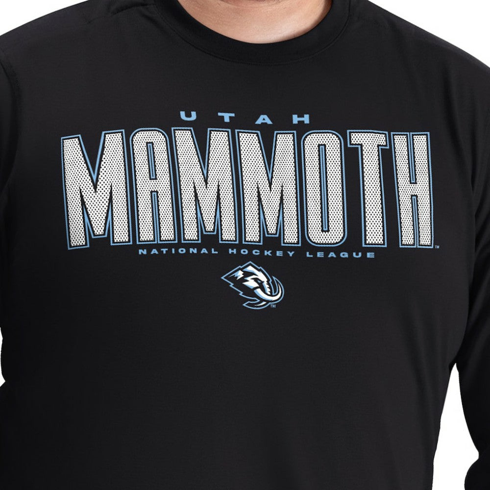 Utah Mammoth G-III Sports by Carl Banks Adaptive Mesh Effect Long Sleeve T-Shirt - Black | US 203456859