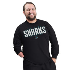 San Jose Sharks G-III Sports by Carl Banks Adaptive Mesh Effect Long Sleeve T-Shirt - Black | US 203456862