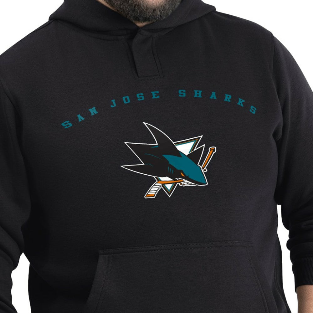 San Jose Sharks G-III Sports by Carl Banks Adaptive Classic Team Arc Fleece Hoodie - Black | US 203456954