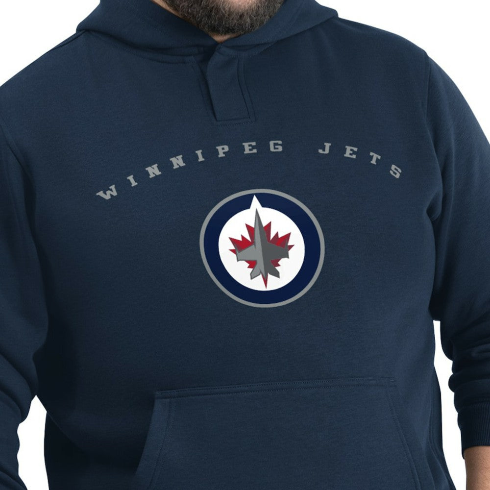 Winnipeg Jets G-III Sports by Carl Banks Adaptive Classic Team Arc Fleece Hoodie - Navy | US 203456959