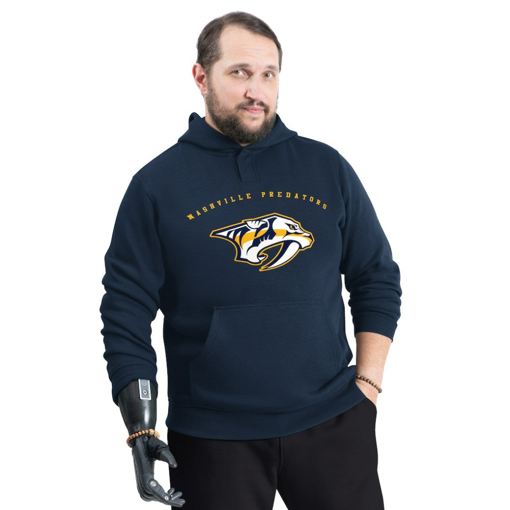 Nashville Predators G-III Sports by Carl Banks Adaptive Classic Team Arc Fleece Hoodie - Navy | US 203456965