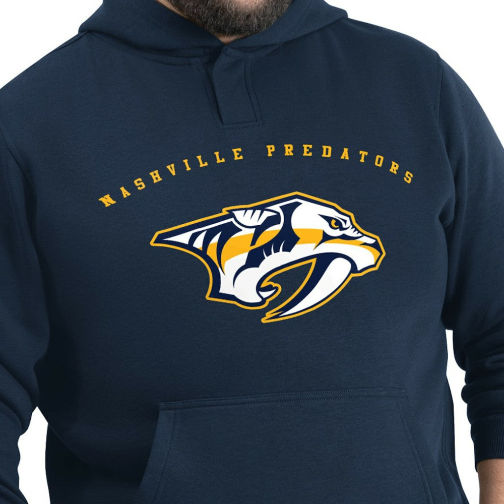 Nashville Predators G-III Sports by Carl Banks Adaptive Classic Team Arc Fleece Hoodie - Navy | US 203456965