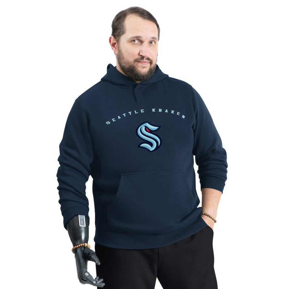 Seattle Kraken G-III Sports by Carl Banks Adaptive Classic Team Arc Fleece Hoodie - Deep Sea Blue | US 203456966