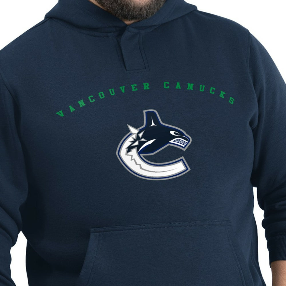 Vancouver Canucks G-III Sports by Carl Banks Adaptive Classic Team Arc Fleece Hoodie - Navy | US 203456971