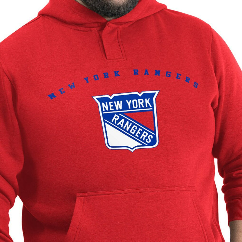 New York Rangers G-III Sports by Carl Banks Adaptive Classic Team Arc Fleece Hoodie - Red | US 203456972