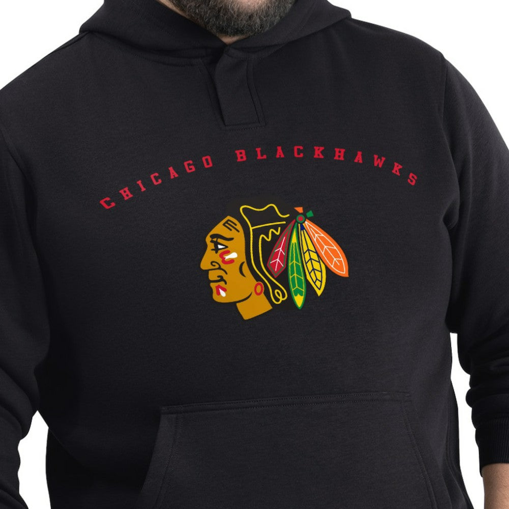 Chicago Blackhawks G-III Sports by Carl Banks Adaptive Classic Team Arc Fleece Hoodie - Black | US 203456976