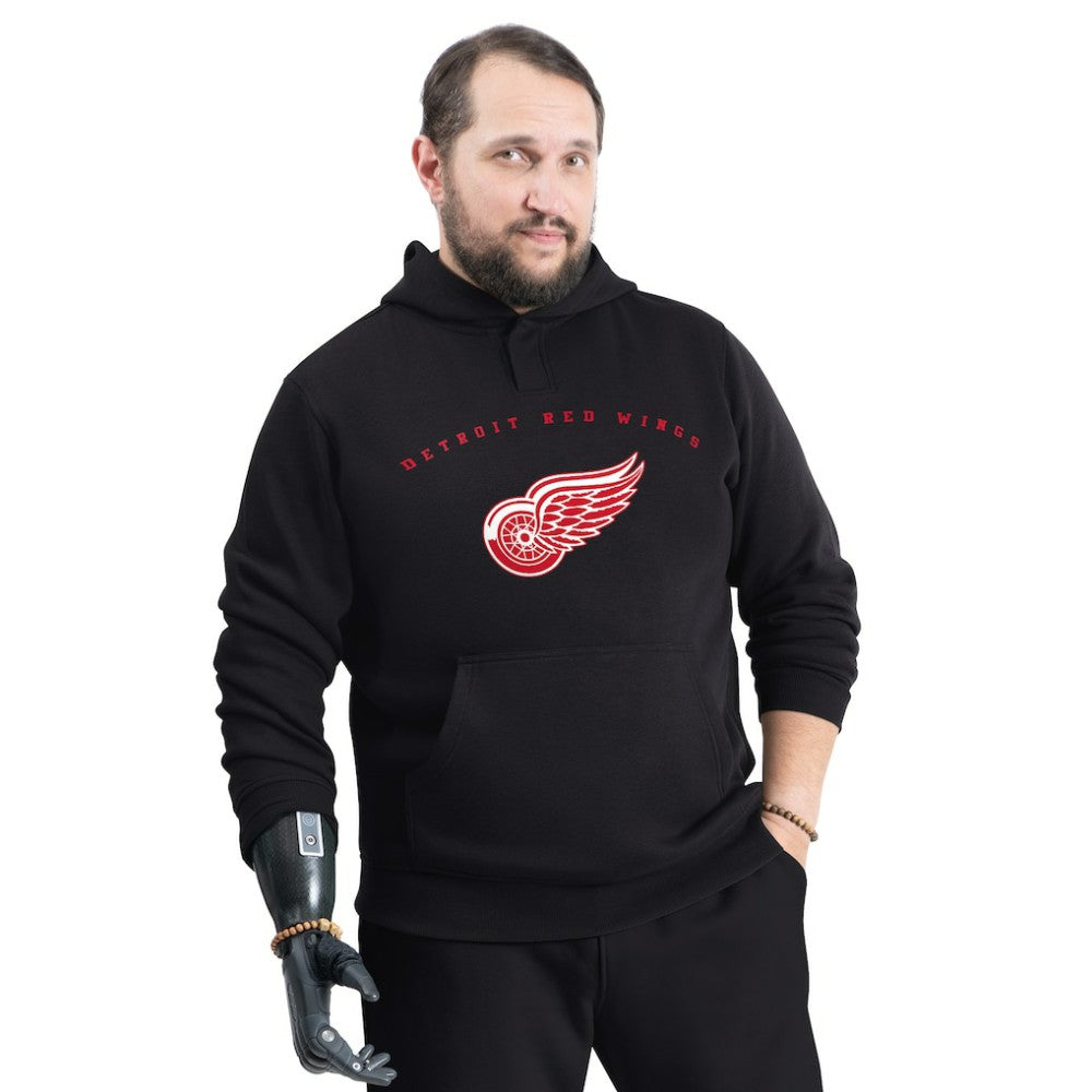 Detroit Red Wings G-III Sports by Carl Banks Adaptive Classic Team Arc Fleece Hoodie - Black | US 203456979