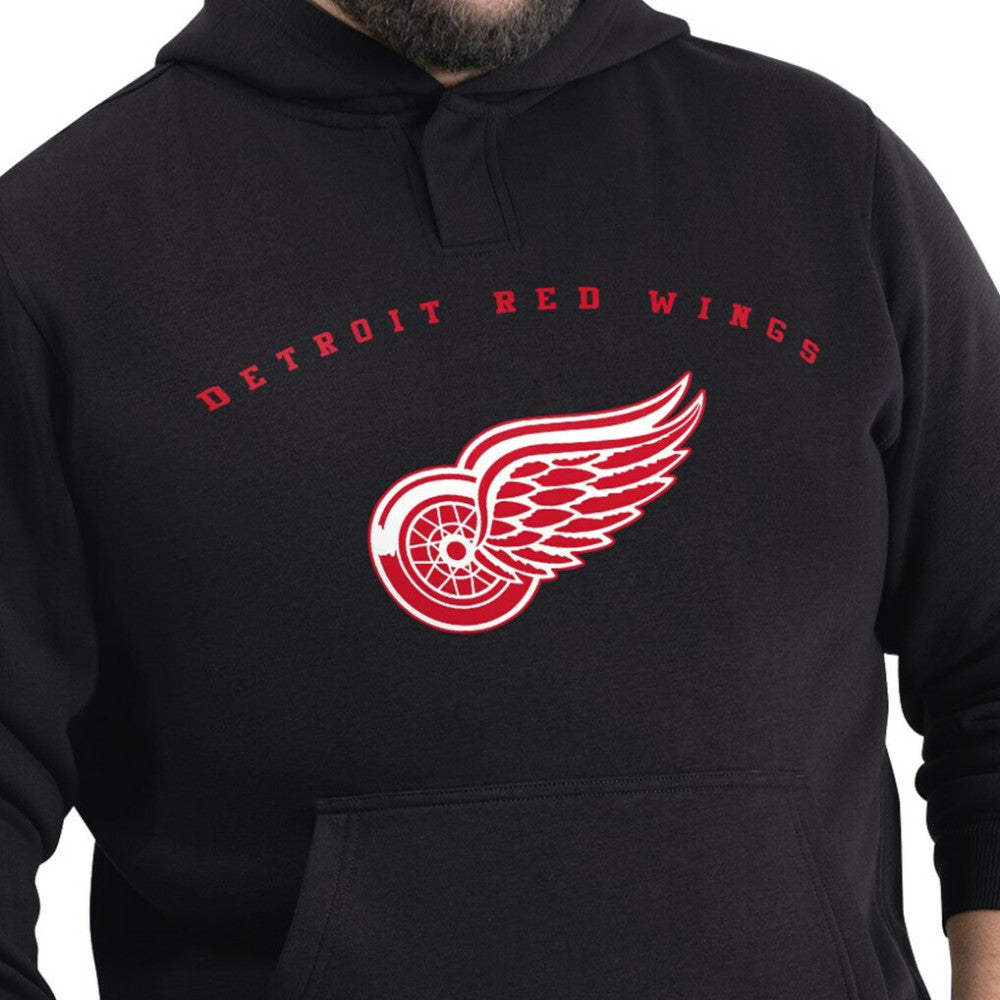 Detroit Red Wings G-III Sports by Carl Banks Adaptive Classic Team Arc Fleece Hoodie - Black | US 203456979
