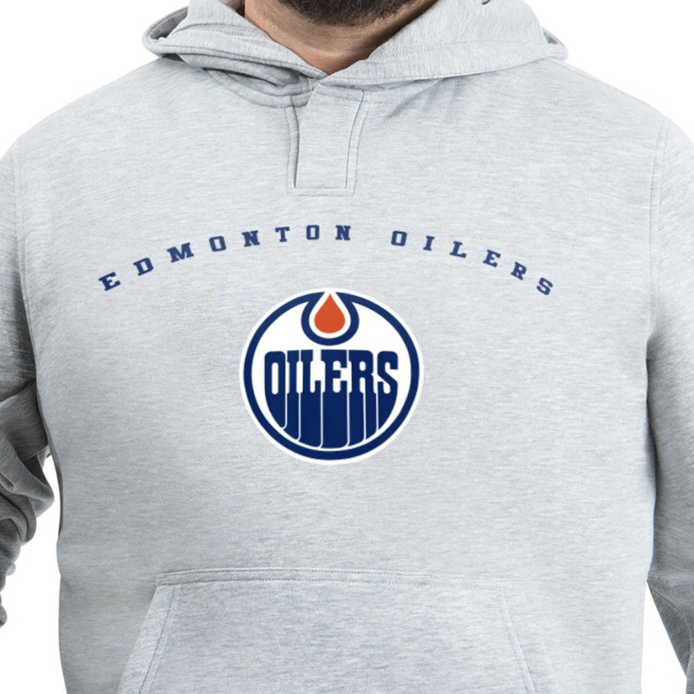 Edmonton Oilers G-III Sports by Carl Banks Adaptive Classic Team Arc Fleece Hoodie - Gray | US 203456986