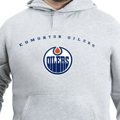 Edmonton Oilers G-III Sports by Carl Banks Adaptive Classic Team Arc Fleece Hoodie - Gray | US 203456986