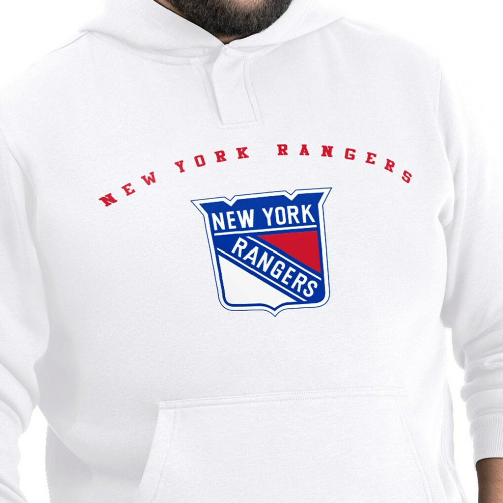 New York Rangers G-III Sports by Carl Banks Adaptive Classic Team Arc Fleece Hoodie - White | US 203456988