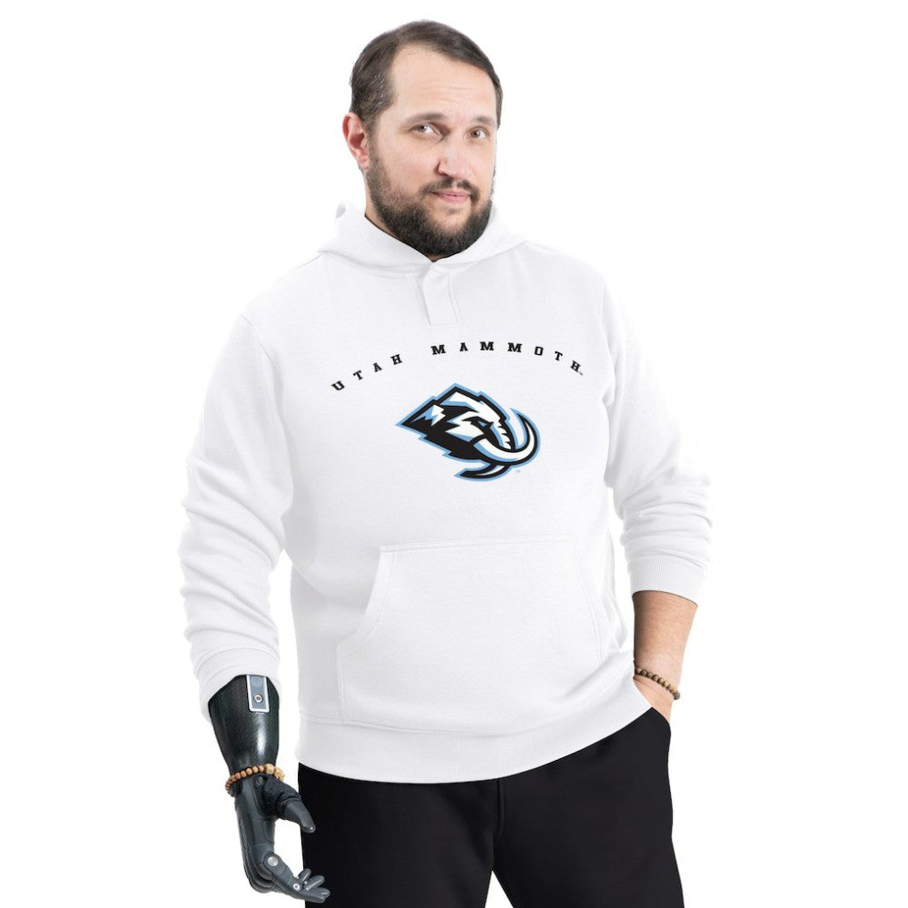 Utah Mammoth G-III Sports by Carl Banks Adaptive Classic Team Arc Fleece Hoodie - White | US 203456989