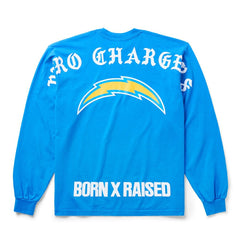 Los Angeles Chargers Born x Raised Unisex Long Sleeve Local T-Shirt - Powder Blue T-shirts