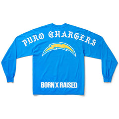 Los Angeles Chargers Born x Raised Unisex Long Sleeve Local T-Shirt - Powder Blue T-shirts