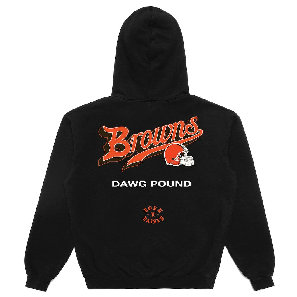 Cleveland Browns Born x Raised Unisex Pro Script Hoodie - Black Hoodies