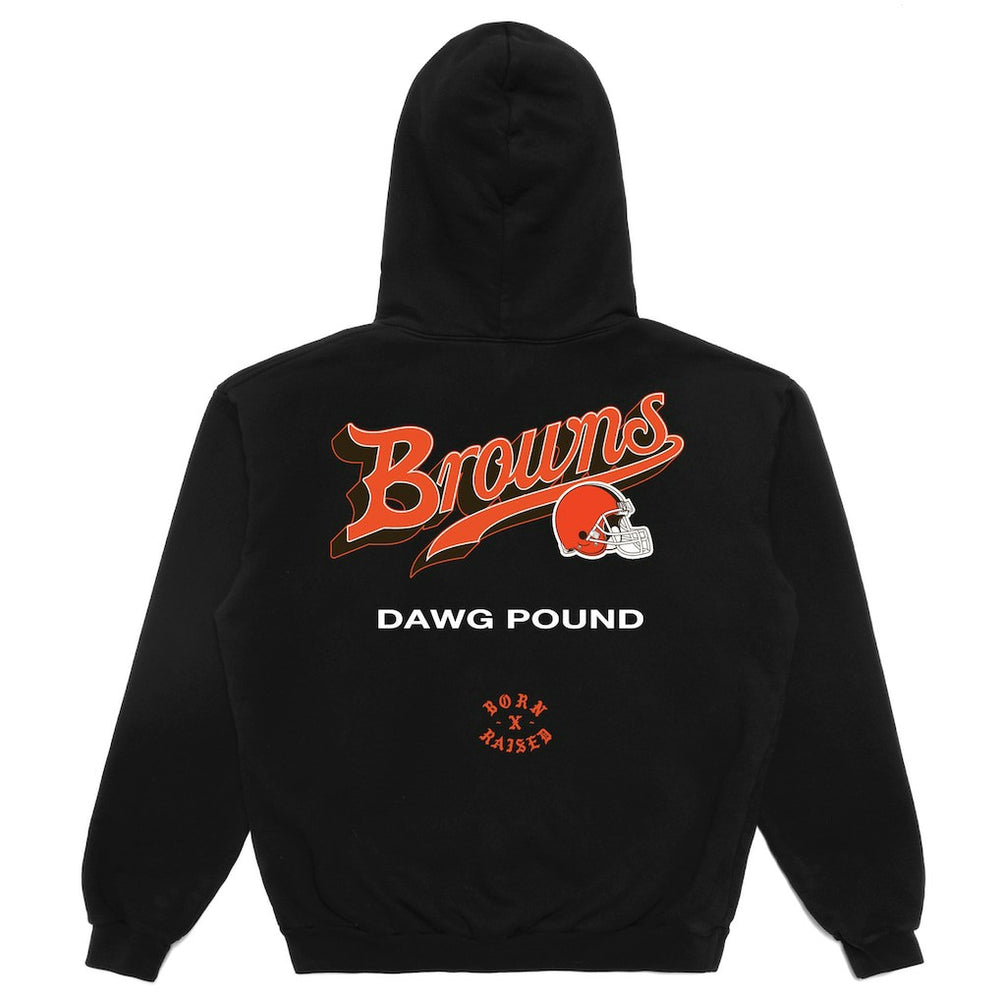 Cleveland Browns Born x Raised Unisex Pro Script Hoodie - Black Hoodies