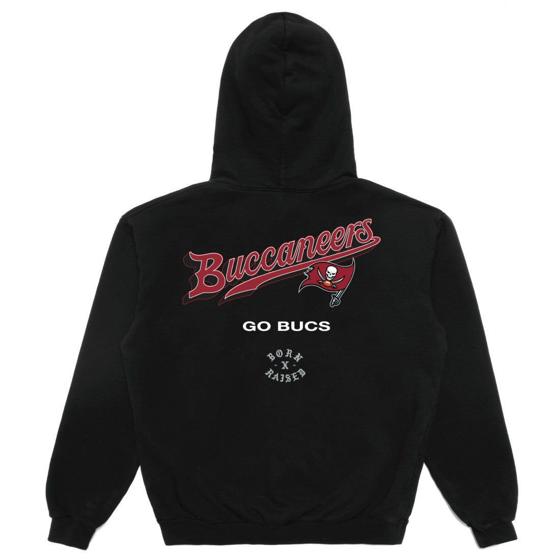 Tampa Bay Buccaneers Born x Raised Unisex Pro Script Hoodie - Black Hoodies