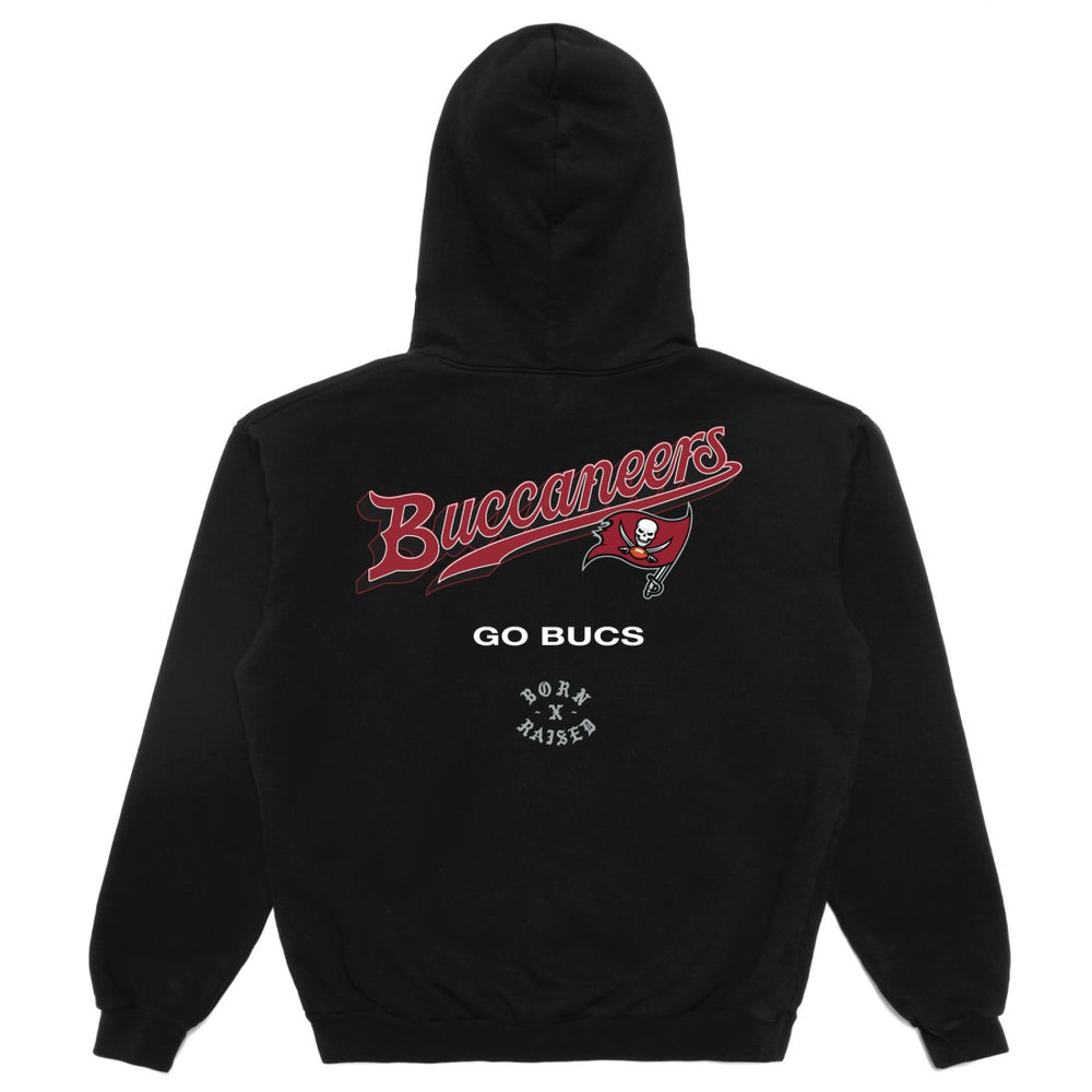 Tampa Bay Buccaneers Born x Raised Unisex Pro Script Hoodie - Black Hoodies