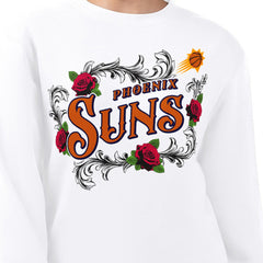 Phoenix Suns G-III 4Her by Carl Banks Women's Roses Fleece Tri-Blend Sweatshirt White