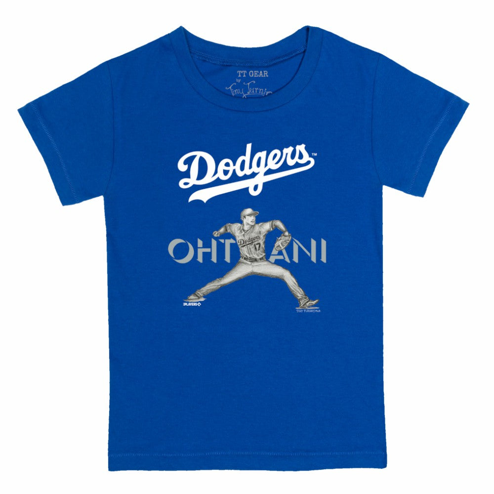 Shohei Ohtani Los Angeles Dodgers Tiny Turnip Youth Pitch Graphic T-Shirt - Royal T-shirts