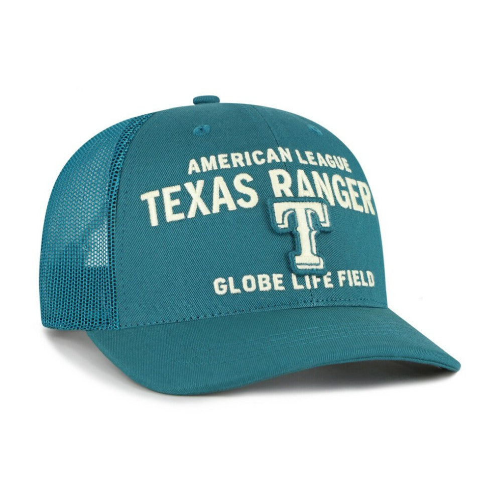 Texas Rangers '47 Contemporary Hitch Adjustable Trucker Hat - Teal Hats
