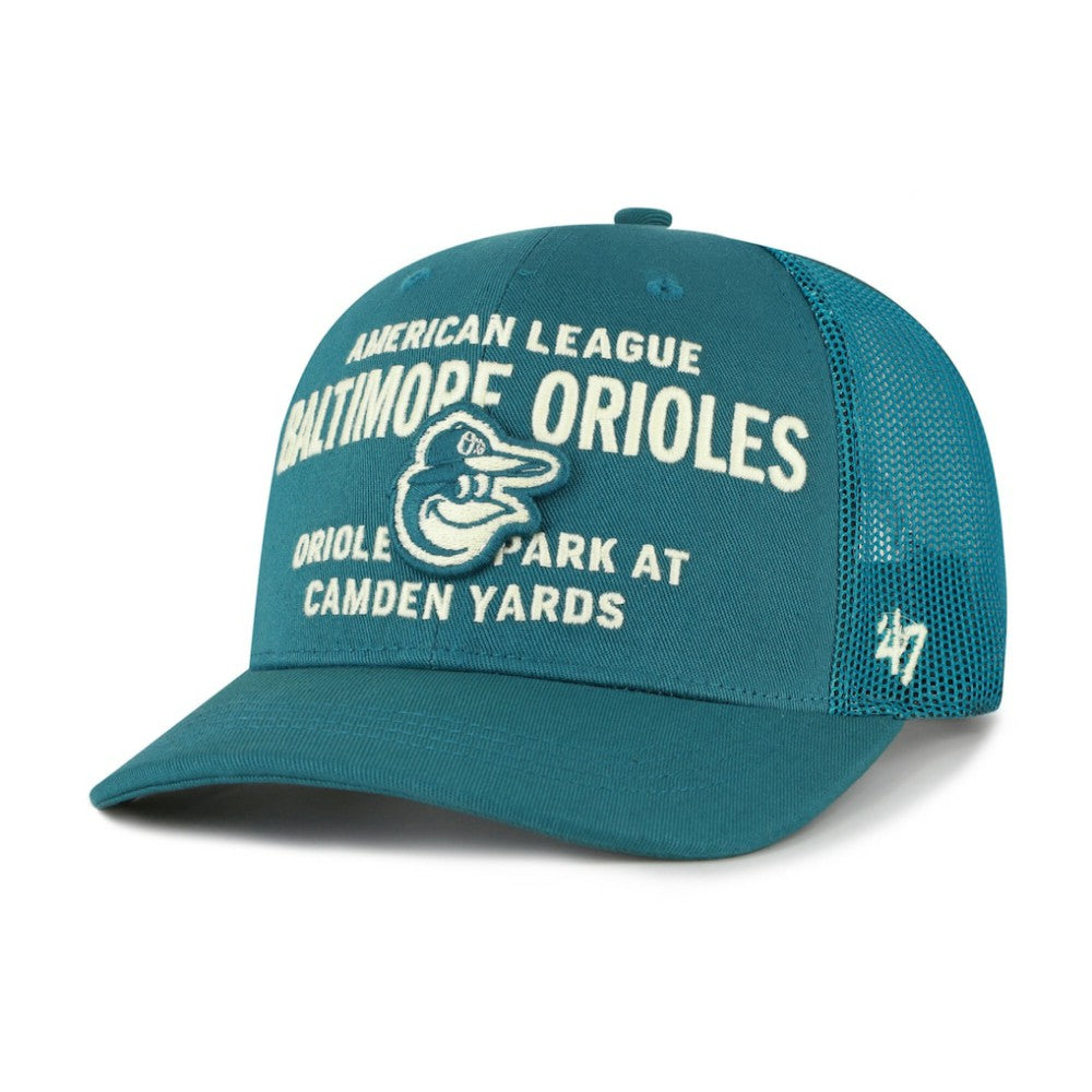 Baltimore Orioles '47 Contemporary Hitch Adjustable Trucker Hat - Teal Hats