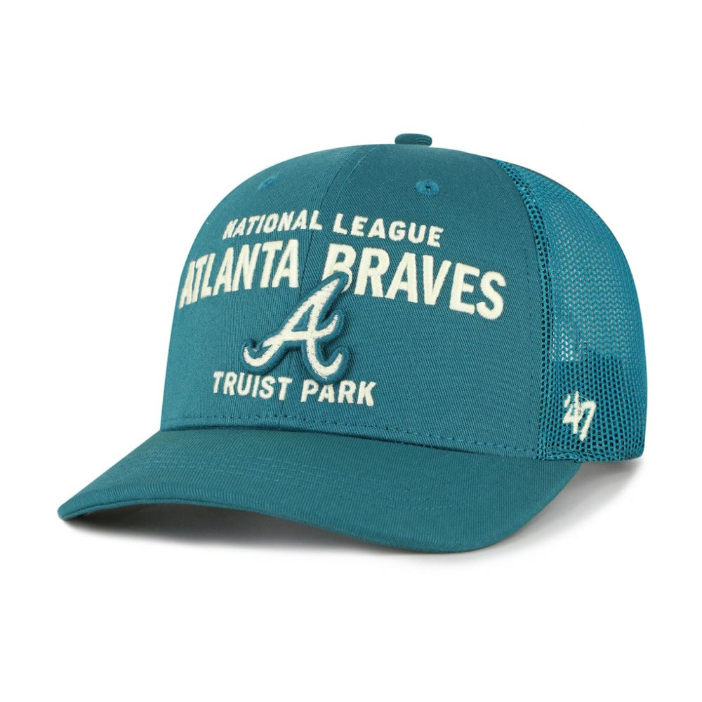 Atlanta Braves '47 Contemporary Hitch Adjustable Trucker Hat - Teal Hats