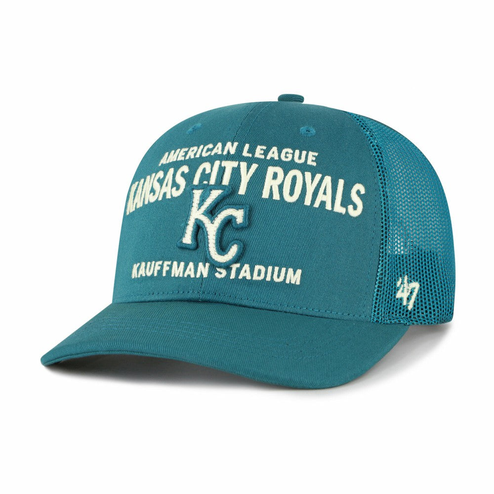 Kansas City Royals '47 Contemporary Hitch Adjustable Trucker Hat - Teal Hats