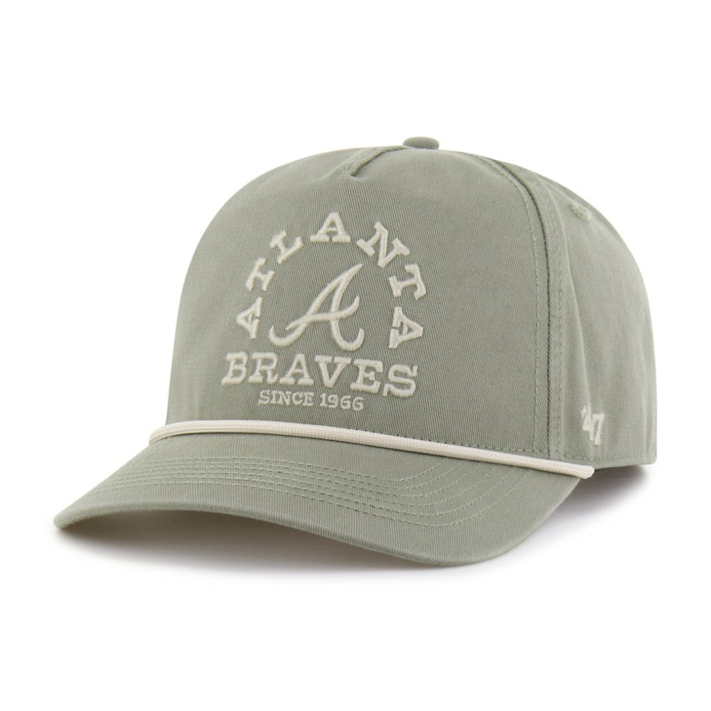 Atlanta Braves '47 Canyon Ranchero Hitch Adjustable Hat - Olive Hats
