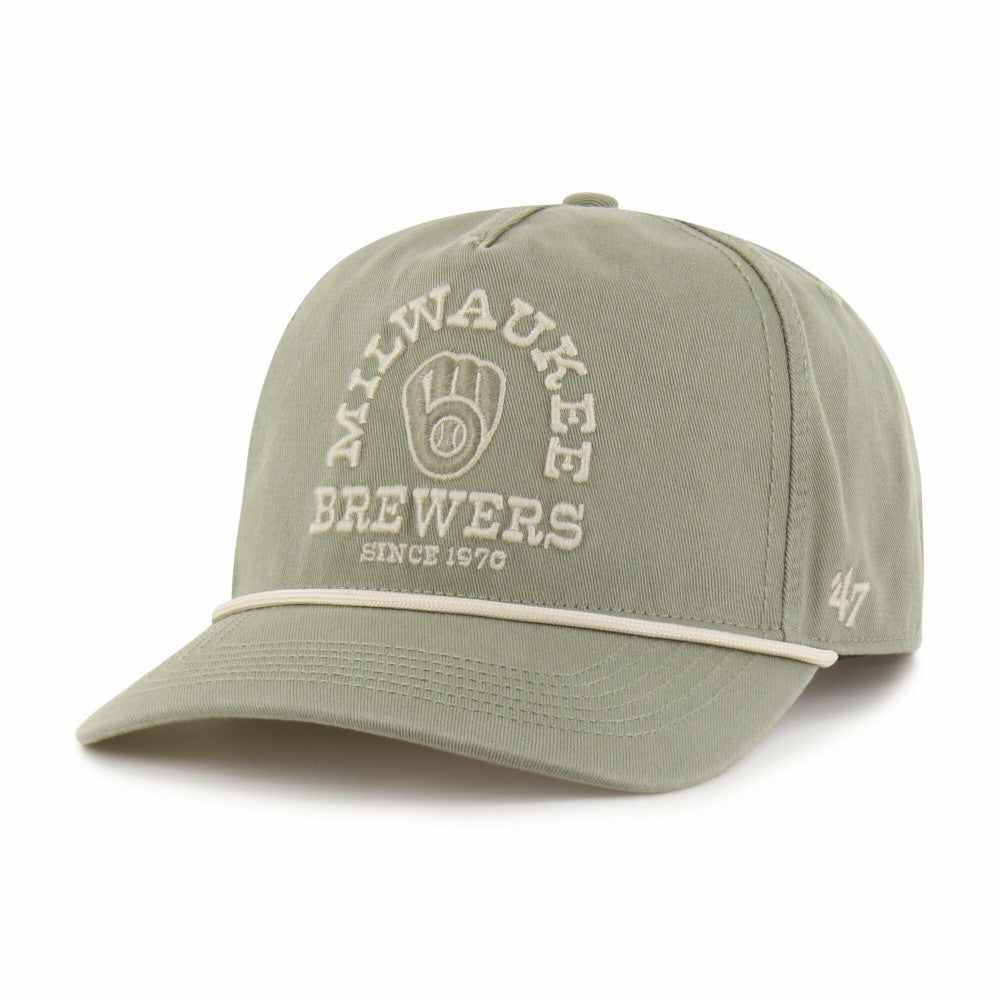 Milwaukee Brewers '47 Canyon Ranchero Hitch Adjustable Hat - Olive Hats