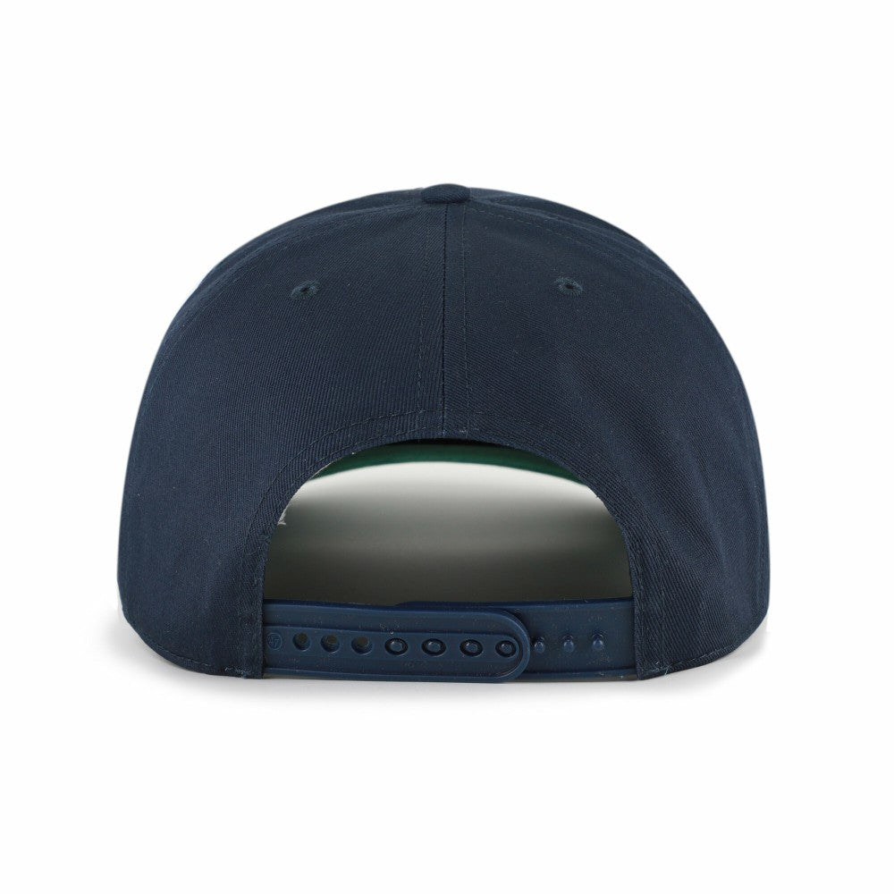 Minnesota Twins '47 Cooperstown Break Wood Suede Hitch Adjustable Hat - Navy/Brown Hats