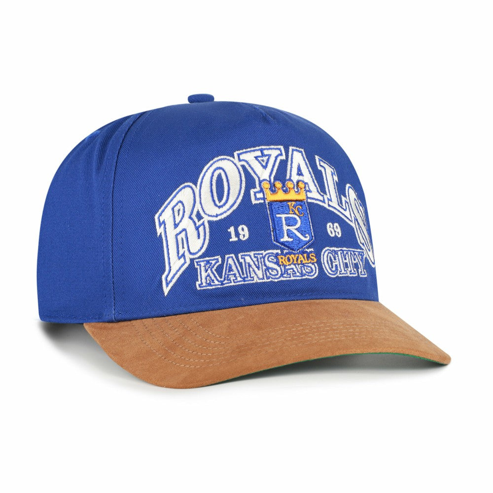 Kansas City Royals '47 Cooperstown Break Wood Suede Hitch Adjustable Hat - Royal/Brown Hats