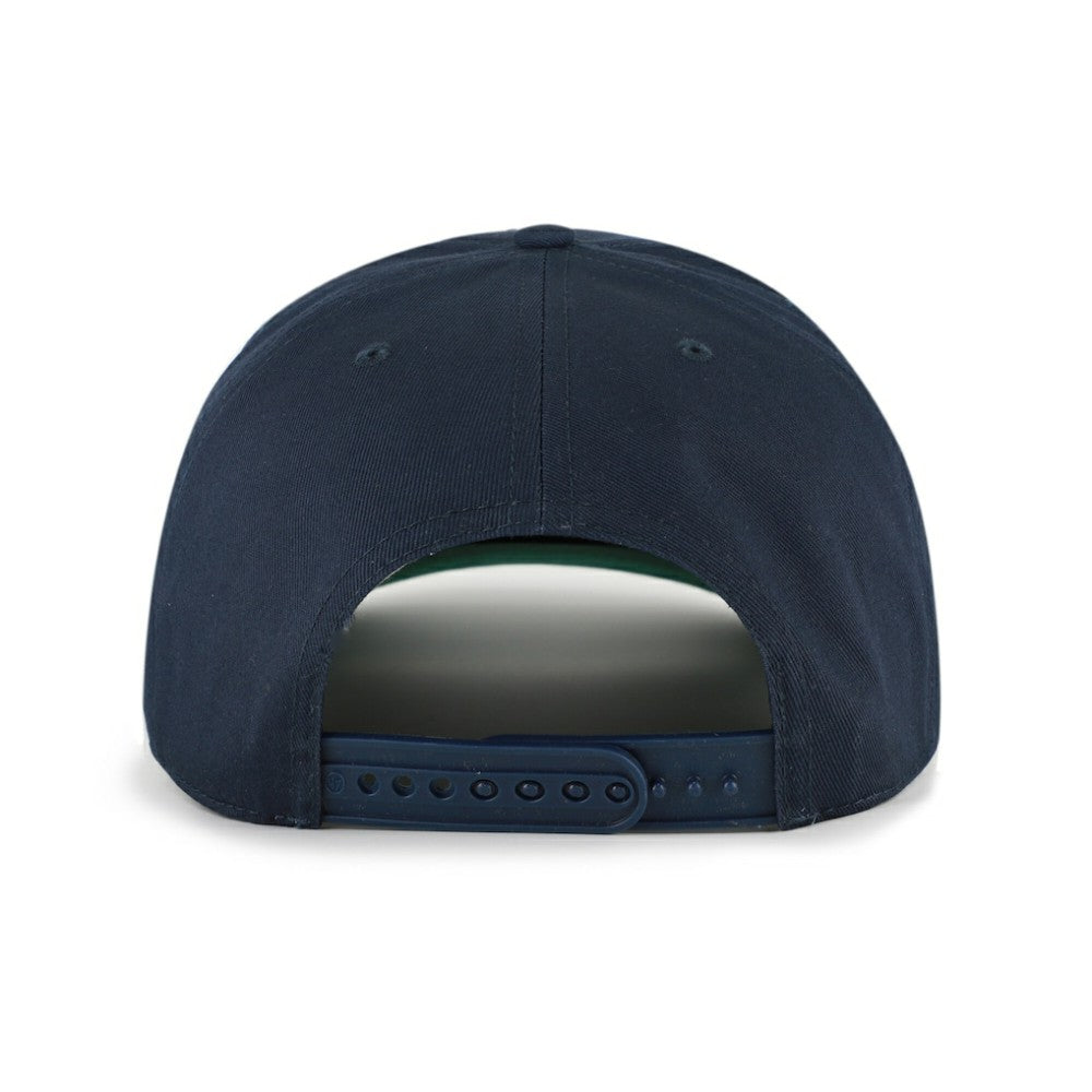 Chicago Cubs '47 Cooperstown Break Wood Suede Hitch Adjustable Hat - Navy/Brown Hats