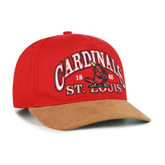 St. Louis Cardinals '47 Cooperstown Break Wood Suede Hitch Adjustable Hat - Red/Brown Hats