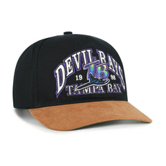 Tampa Bay Rays '47 Cooperstown Break Wood Suede Hitch Adjustable Hat - Black/Brown Hats
