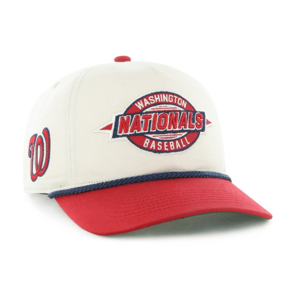 Washington Nationals '47 Frame Out Hitch Adjustable Hat - Natural/Red Hats