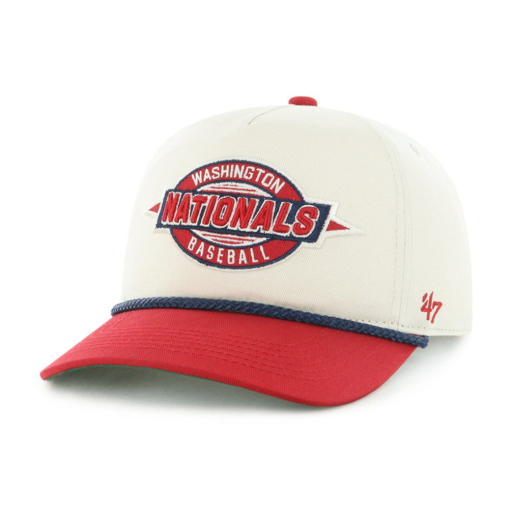 Washington Nationals '47 Frame Out Hitch Adjustable Hat - Natural/Red Hats