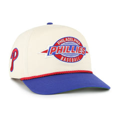 Philadelphia Phillies '47 Frame Out Hitch Adjustable Hat - Natural/Royal Hats