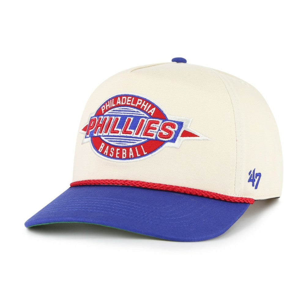 Philadelphia Phillies '47 Frame Out Hitch Adjustable Hat - Natural/Royal Hats