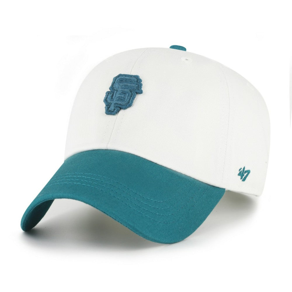 San Francisco Giants '47 Contemporary Tonal Clean Up Adjustable Hat - White/Teal Hats