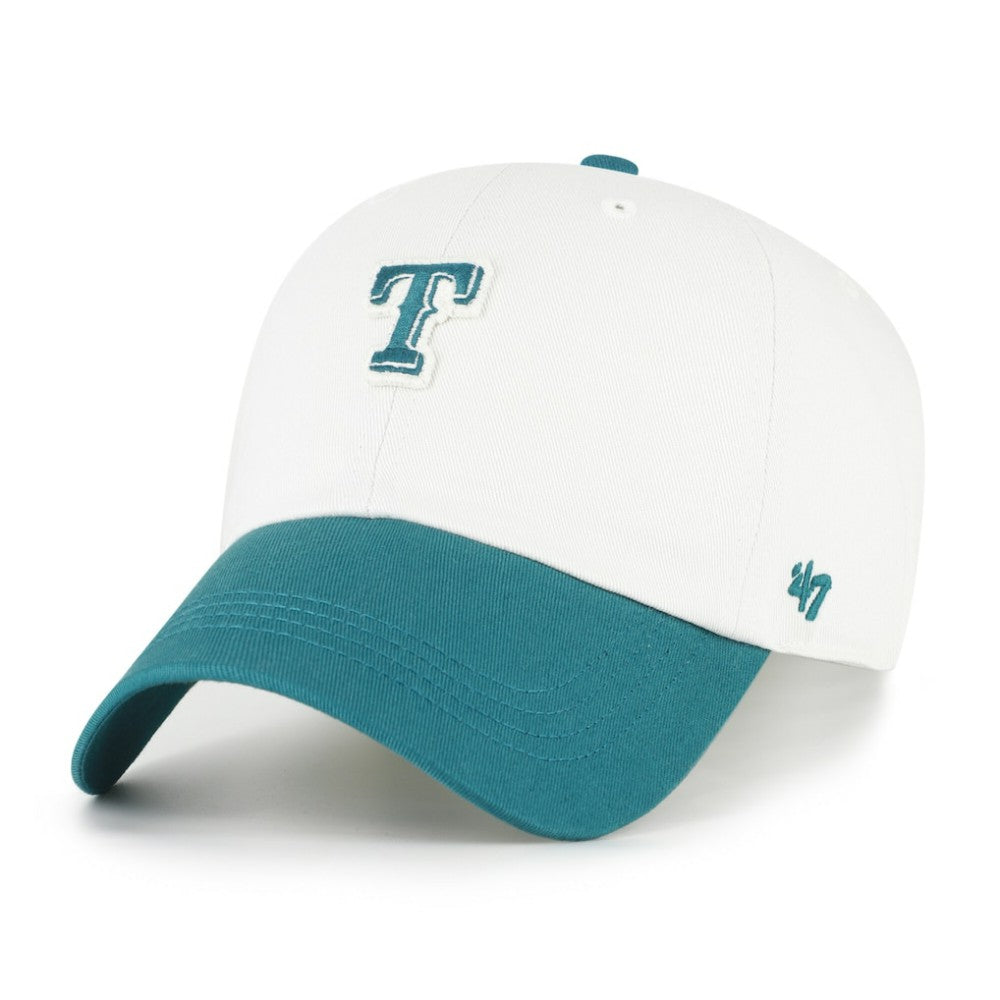 Texas Rangers '47 Contemporary Tonal Clean Up Adjustable Hat - White/Teal Hats