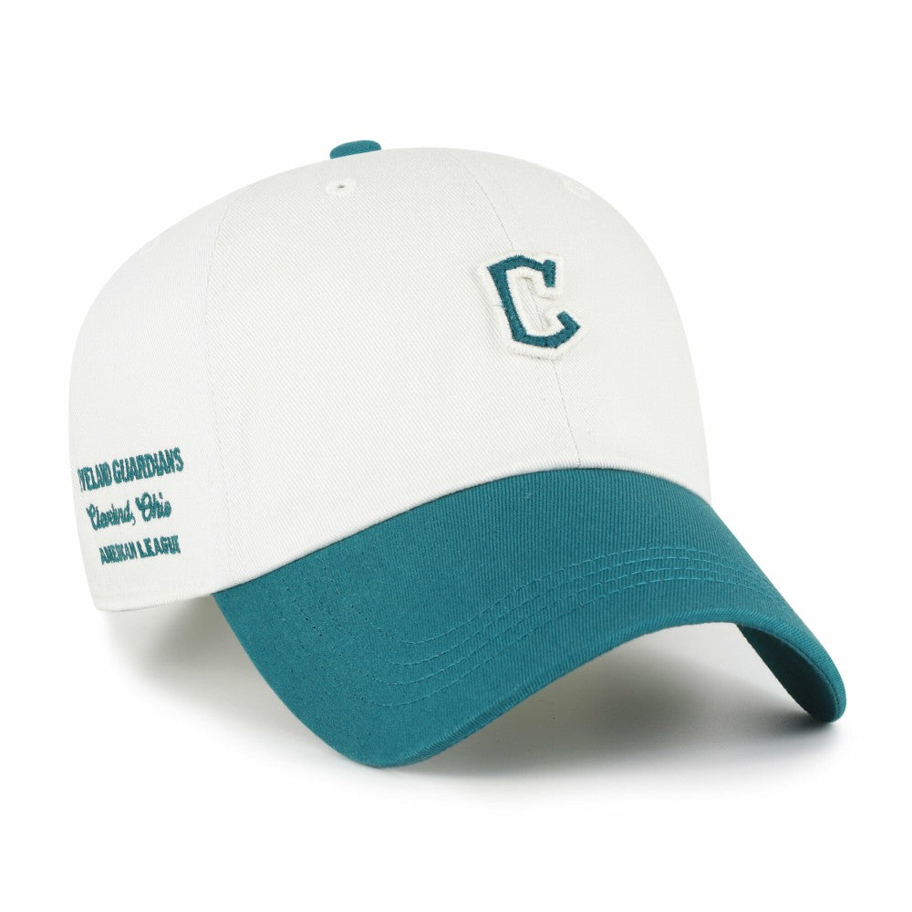 Cleveland Guardians '47 Contemporary Tonal Clean Up Adjustable Hat - White/Teal Hats