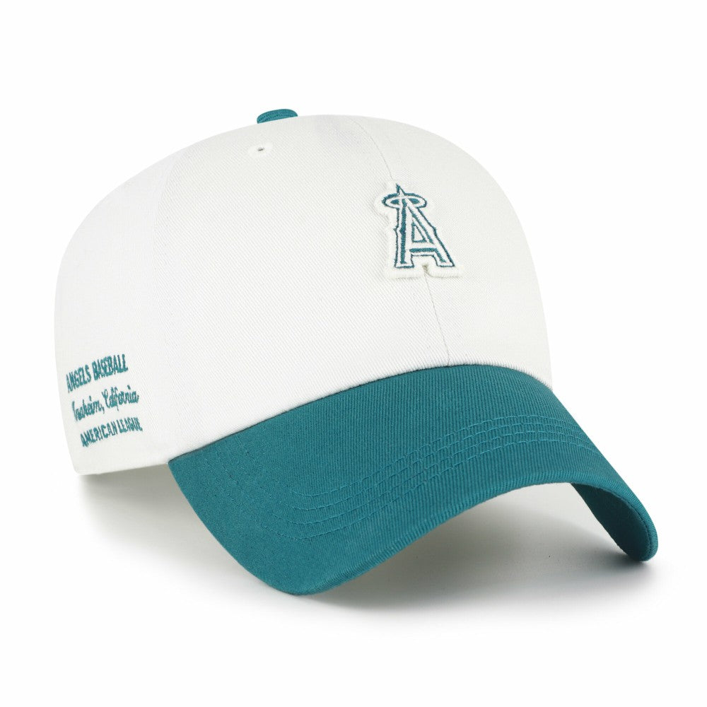 Los Angeles Angels '47 Contemporary Tonal Clean Up Adjustable Hat - White/Teal Hats