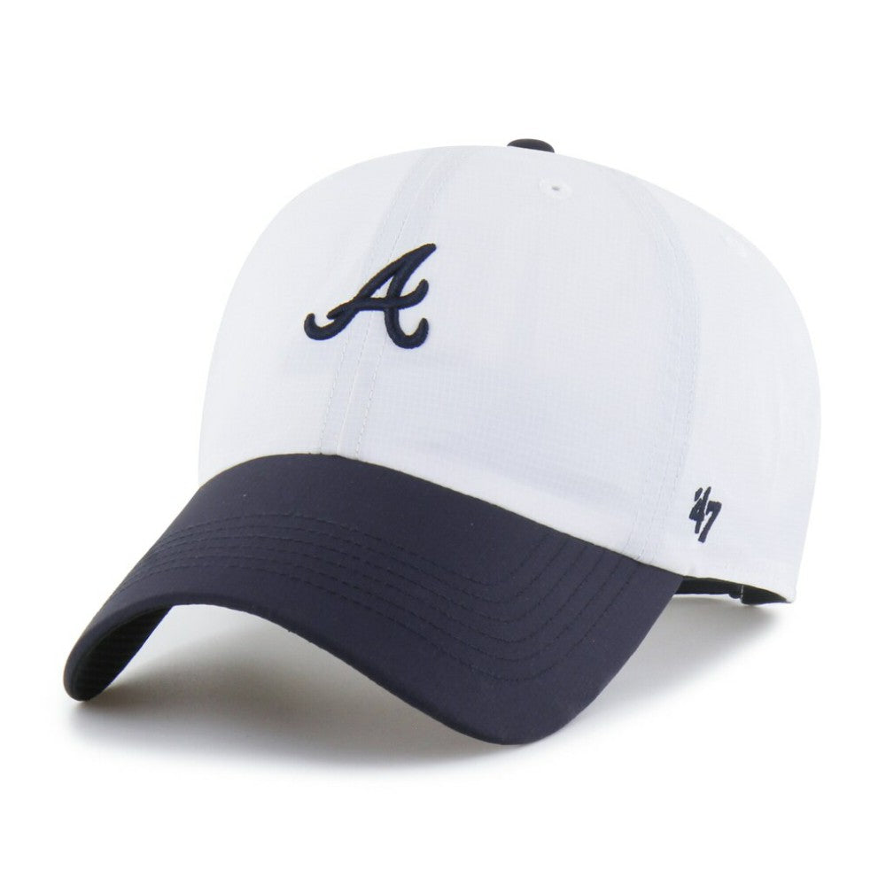 Atlanta Braves '47 Vista Mini Clean Up brrr° Adjustable Hat - White/Navy Hats