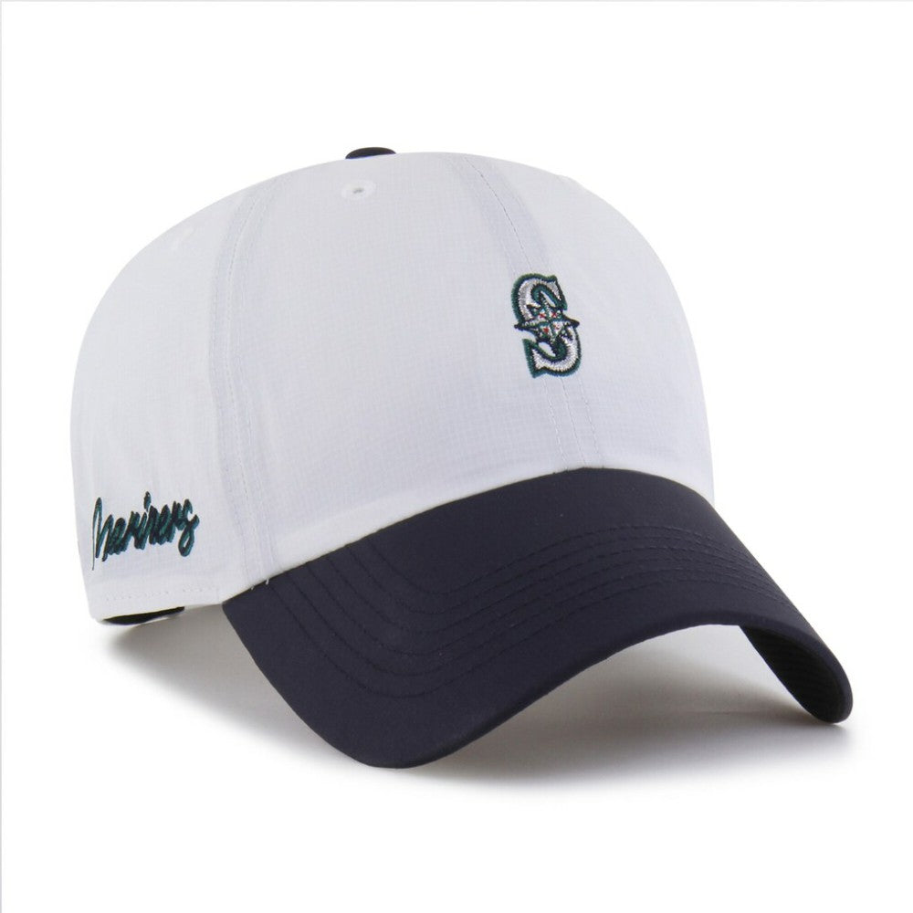 Seattle Mariners '47 Vista Mini Clean Up brrr° Adjustable Hat - White/Navy Hats